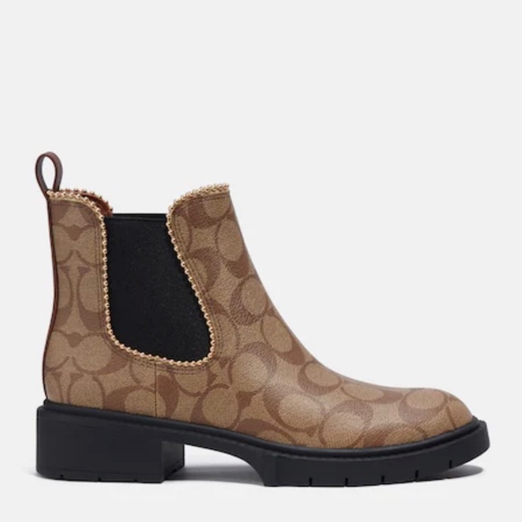 COACH Levy Bootie In Signature Canvas 9 B - Picture 4 of 6